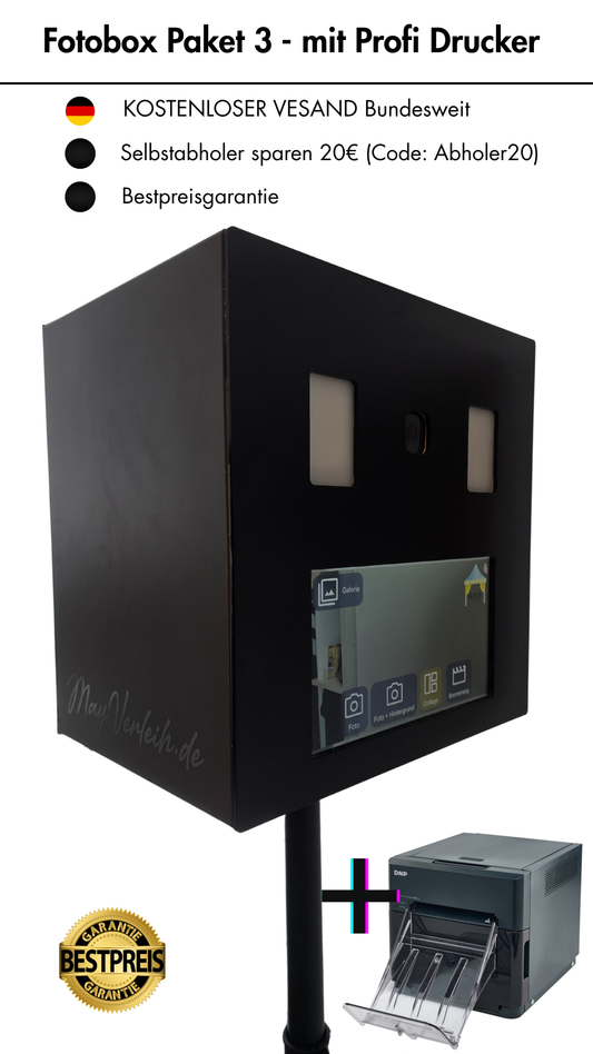 Fotobox - Paket 3 (inkl. Profi Drucker DNP)