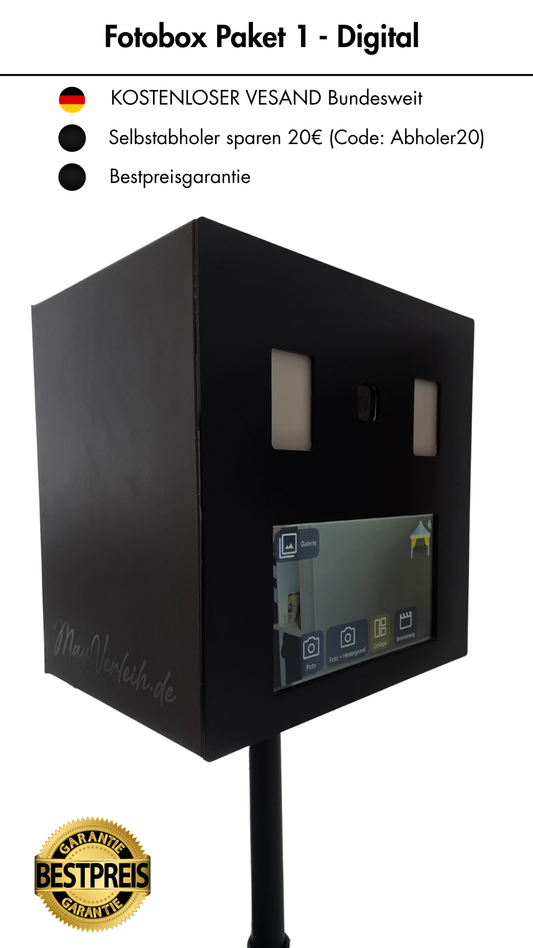 Fotobox - Paket 1 (Digital - ohne Drucker)