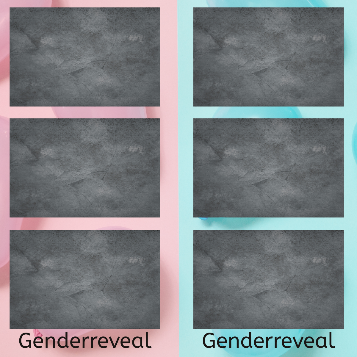 Vorlage Klein - Blau/Pink (Genderreveal Party)