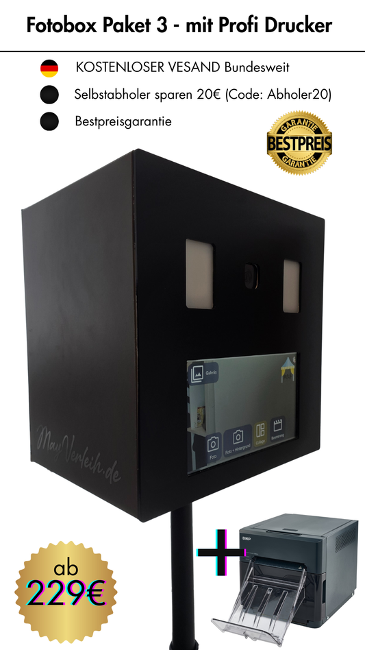 Fotobox - Paket 3 (inkl. Profi Drucker DNP)