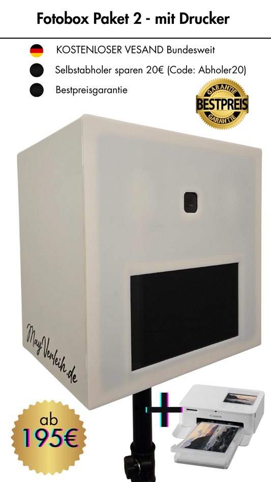 Fotobox - Paket 2 (inkl. Canon Selphy)