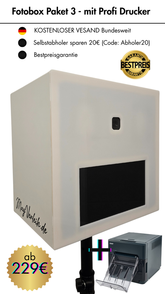 Fotobox - Paket 3 (inkl. Profi Drucker DNP)