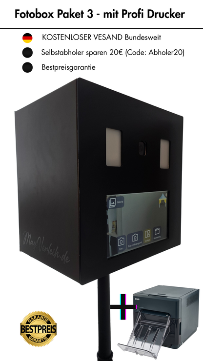 Fotobox - Paket 3 (inkl. Profi Drucker DNP)
