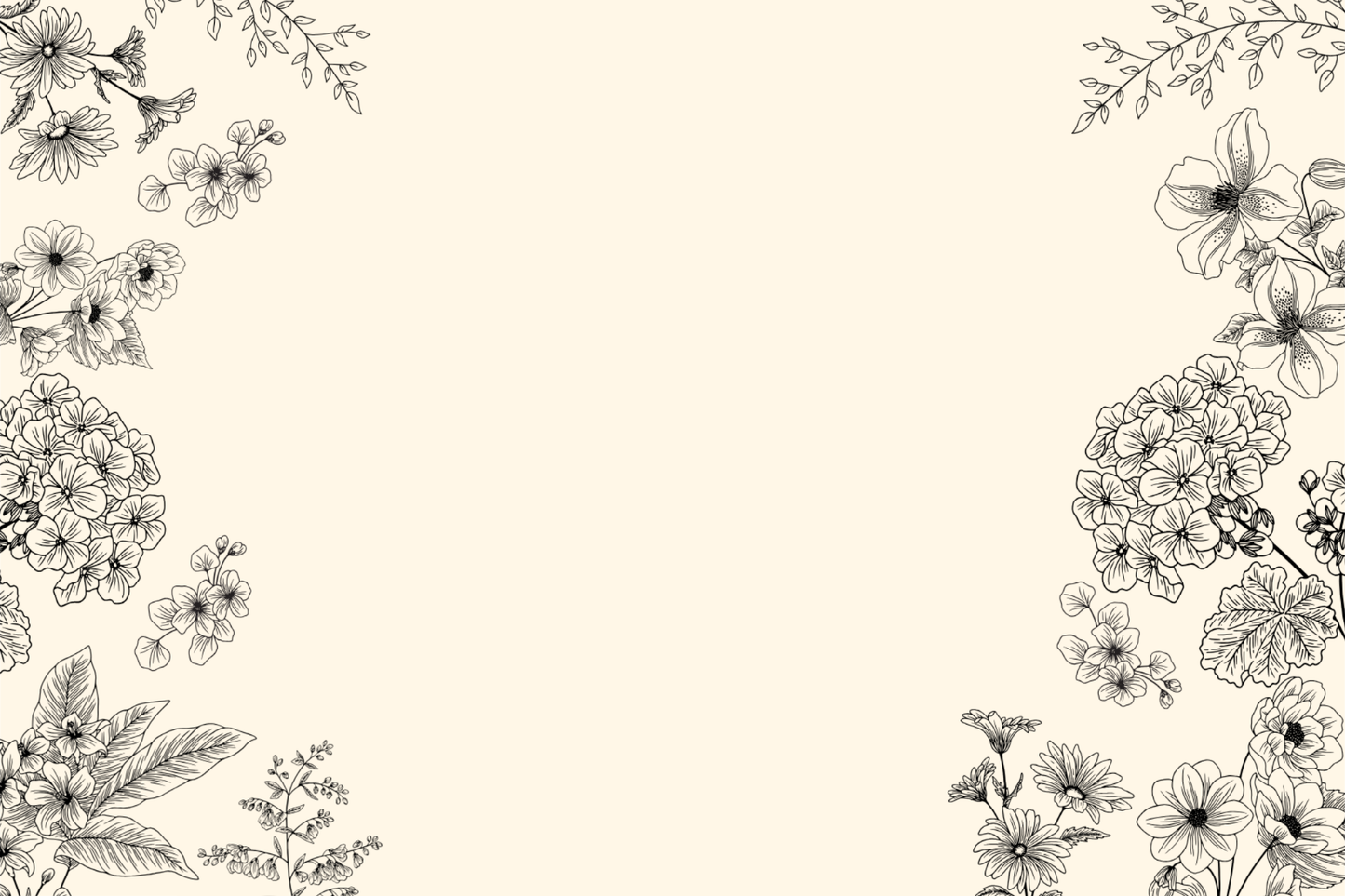Blumenskizze – Postkarten-Hintergrund 10x15 MayVerleih