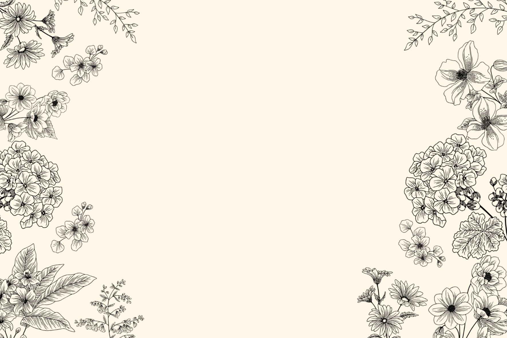 Blumenskizze – Postkarten-Hintergrund 10x15 MayVerleih