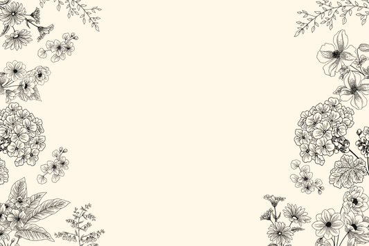 Blumenskizze – Postkarten-Hintergrund 10x15 MayVerleih