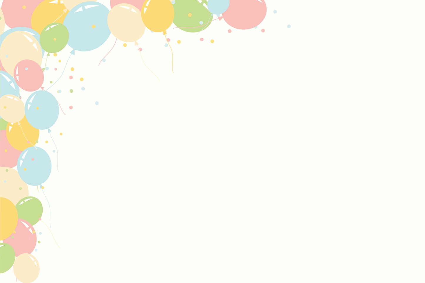 Bunte Ballons – Postkarten-Hintergrund 10x15 MayVerleih