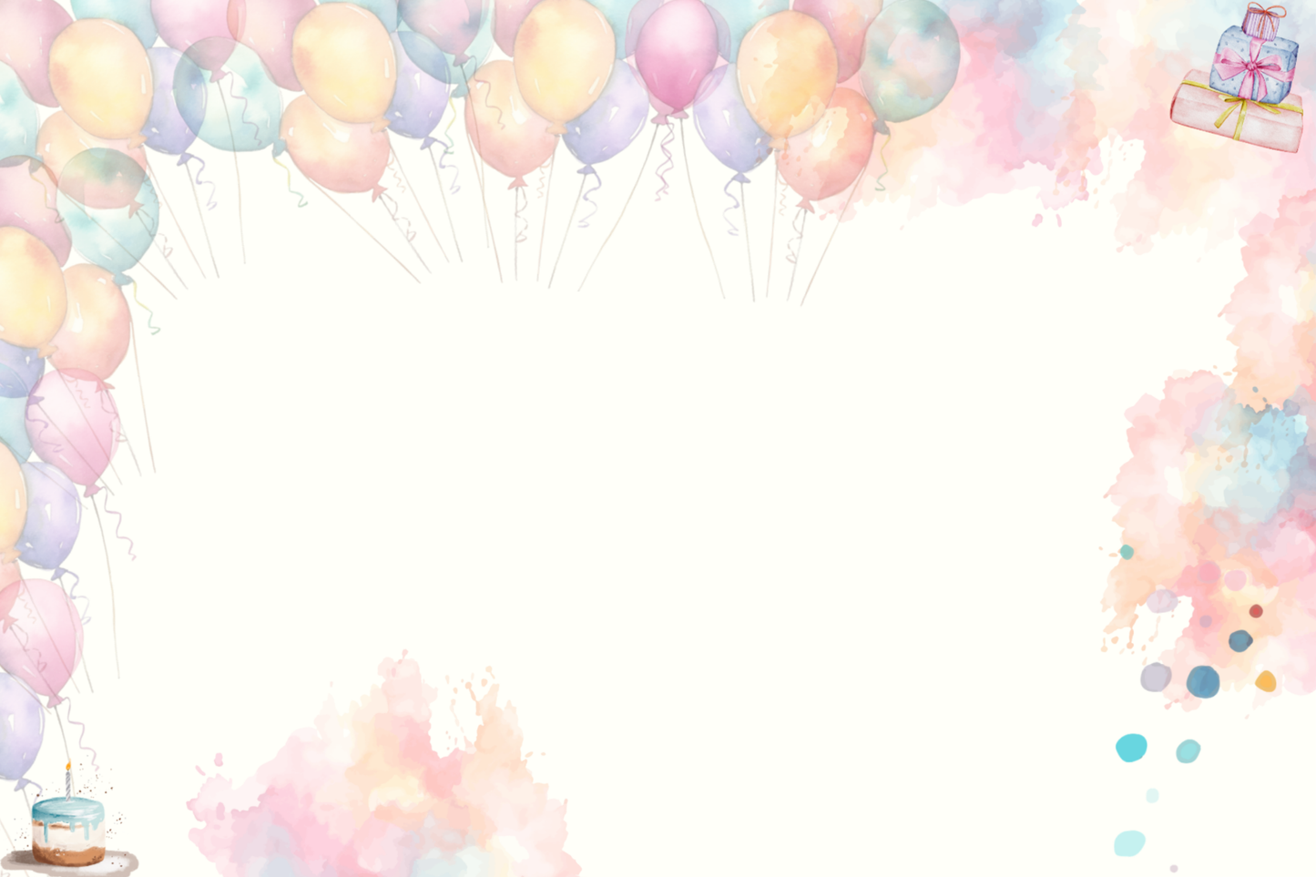Geburtstagsballons – Postkarten-Hintergrund 10x15 MayVerleih
