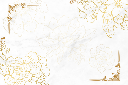 Goldene Blüte – Postkarten-Hintergrund 10x15 MayVerleih